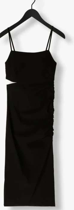 zwarte gestuz midi jurk blinagz dress
