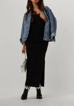 zwarte gestuz midi jurk blinagz dress