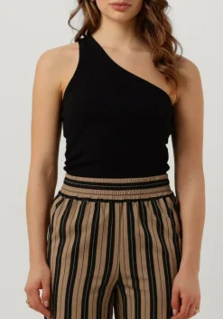 zwarte gestuz top drewgz one shoulder