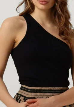 zwarte gestuz top drewgz one shoulder