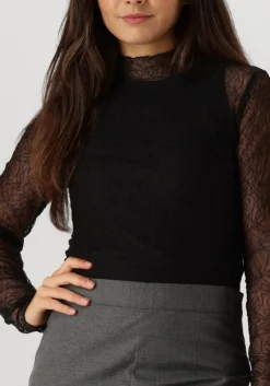zwarte gestuz tops & t-shirts laiagz lace blouse