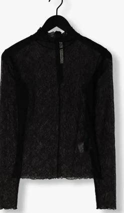 zwarte gestuz tops & t-shirts laiagz lace blouse