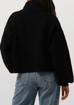 zwarte gestuz trui mebagz short pullover