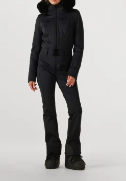 zwarte goldbergh playsuits parry ski suit faux border