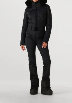 zwarte goldbergh playsuits parry ski suit faux border