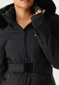 zwarte goldbergh winterjassen hida ski jacket faux border
