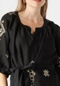 zwarte greek archaic kori maxi jurk 230652