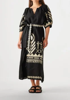 zwarte greek archaic kori maxi jurk 230654