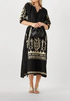 zwarte greek archaic kori maxi jurk 230654