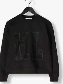 zwarte haute l'amitié sweater lace application sweat