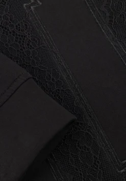 zwarte haute l'amitié sweater lace application sweat