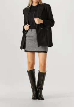 zwarte haute l'amitié sweater lace application sweat