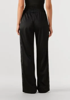 zwarte haute l'amitié wijde broek logo tape track tall pant