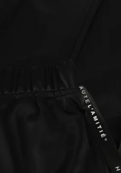 zwarte haute l'amitié wijde broek logo tape track tall pant