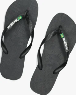 zwarte havaianas teenslippers brasil logo