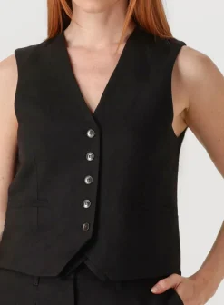 zwarte herskind gilet double up vest