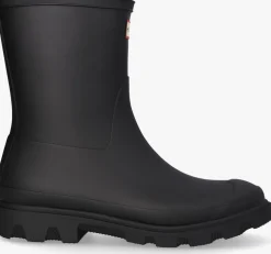 zwarte hunter regenlaarzen downpour short wellington boots