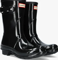 zwarte hunter regenlaarzen womens original short