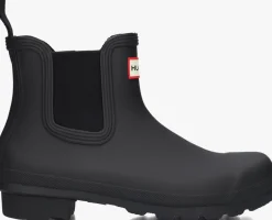zwarte hunter regenlaarzen womens original chelsea