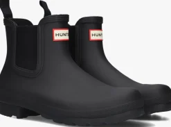 zwarte hunter regenlaarzen womens original chelsea