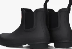 zwarte hunter regenlaarzen womens original chelsea