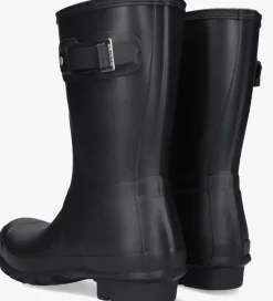 zwarte hunter regenlaarzen womens original short