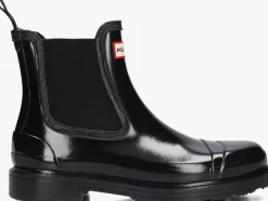 zwarte hunter regenlaarzen womens original chelsea