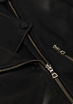 zwarte ibana leren jas jonet