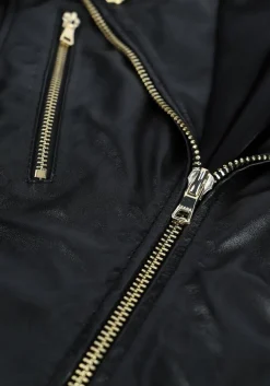 zwarte ibana leren jas moss