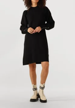 zwarte janice midi jurk clay