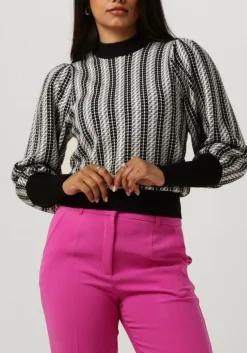 zwarte janice trui trui gebreid pof mouw jay