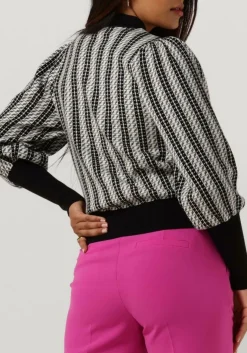 zwarte janice trui trui gebreid pof mouw jay