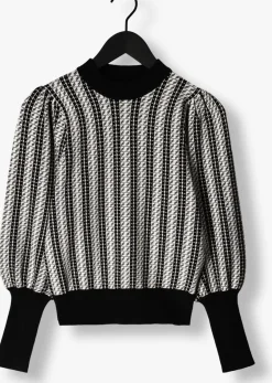 zwarte janice trui trui gebreid pof mouw jay