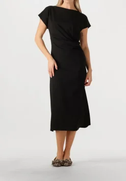 zwarte knit-ted midi jurk zwaan