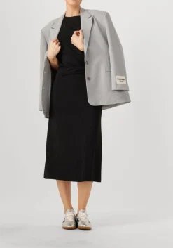 zwarte knit-ted midi jurk zwaan