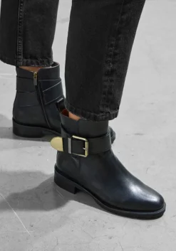 zwarte lina locchi enkellaarsjes 2232