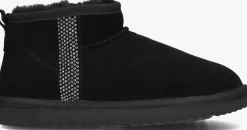 zwarte lina locchi vachtlaarzen extreme glitter low