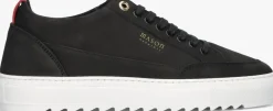 zwarte mason garments lage sneakers tia nabuk