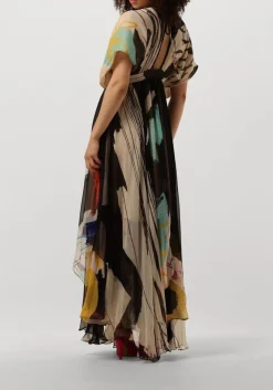 zwarte mes demoiselles maxi jurk micasso