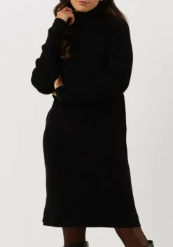 zwarte minus mini jurk ava knit turtleneck dress