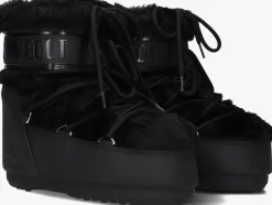 zwarte moon boot snowboots icon low faux fur