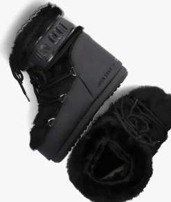 zwarte moon boot snowboots icon low faux fur