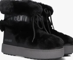 zwarte moon boot snowboots ltrack faux fur
