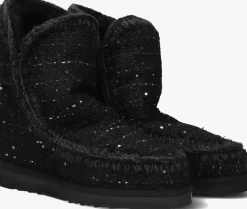 zwarte mou enkellaarsjes inner wedge tweed