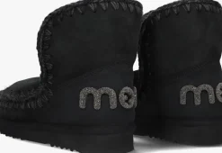 zwarte mou vachtlaarzen eskimo 18 glitter logo