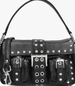 zwarte núnoo handtas small honey buckle rivet mountain
