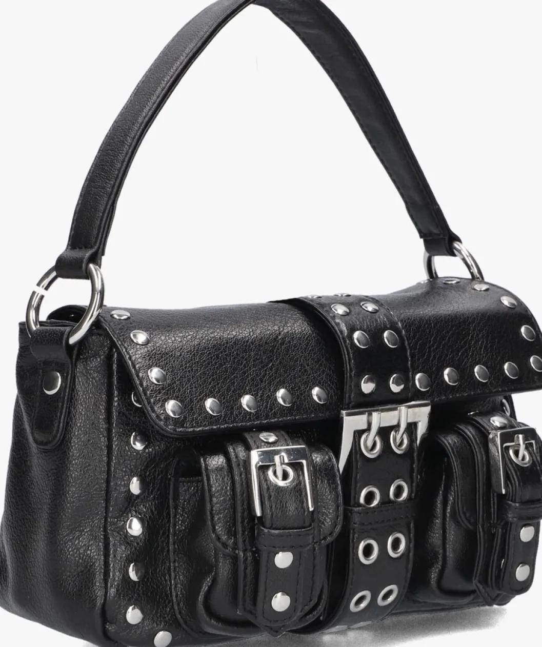 zwarte núnoo handtas small honey buckle rivet mountain