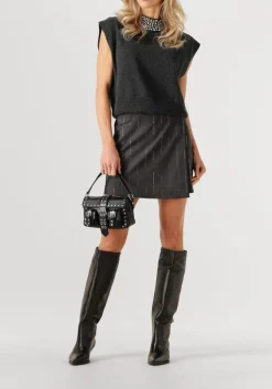 zwarte núnoo handtas small honey buckle rivet mountain