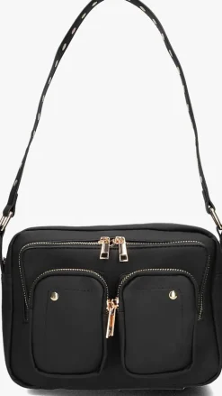 zwarte núnoo schoudertas ellie bamboo