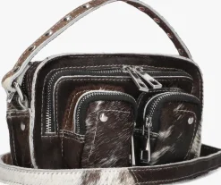 zwarte núnoo schoudertas helena black dots